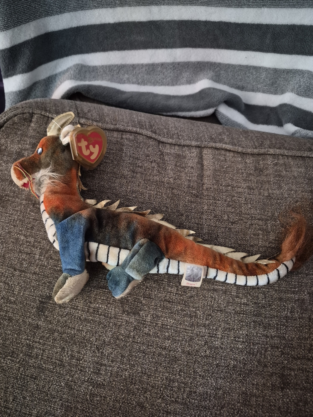 Ty Beanie Buddy Multicolor Dragon Plush Toy - Ty